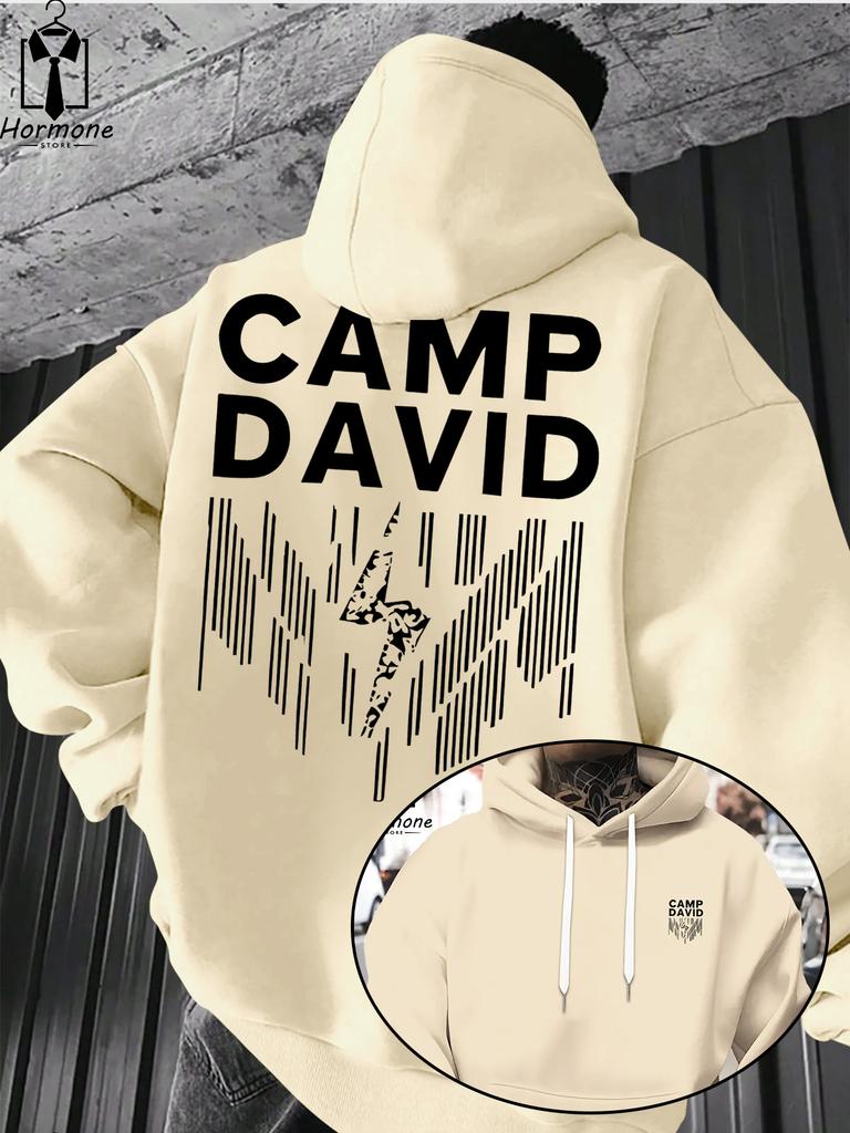 Men's and women's graphic t-shirts with lightning patterns, polyester fiber adjustable drawstring hood, loose and casual pullover shirts.