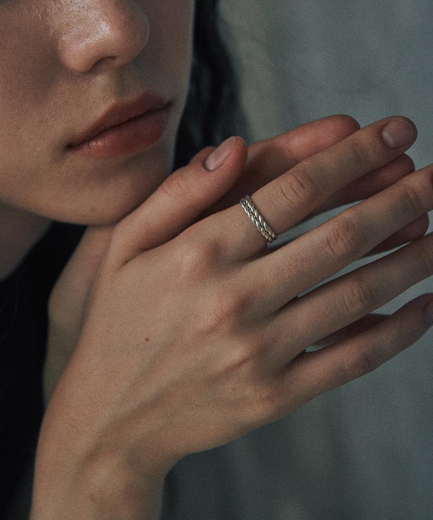 Verte [925 Silver] Cinq.Silver.212 / Bout Ring (Silver)