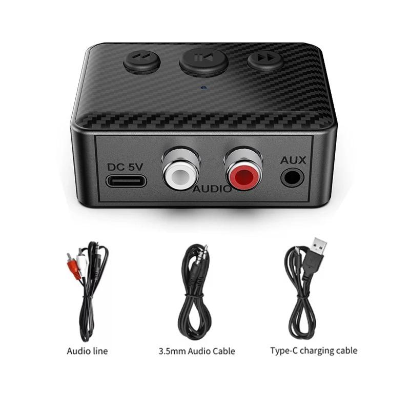 Bluetooth 5.4 Audio Receiver 3.5mm AUX RCA USB U-Disk Stereo Music Wireless Audio Adapter For PC TV Car Kit Speaker Amplifier
