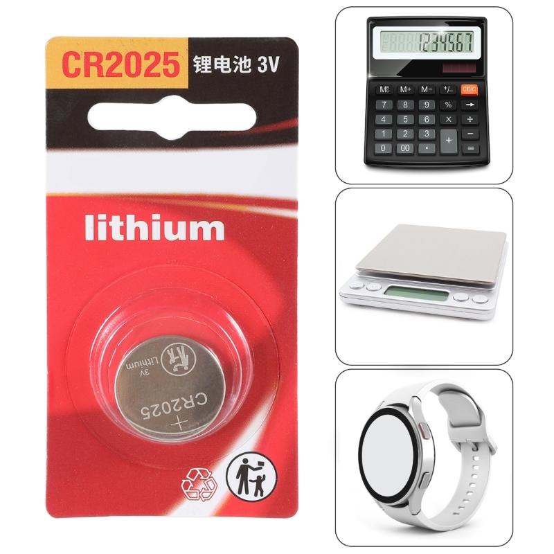 CR2025 Coin Cell Battery 3V Single Pack, Lithium Button Cell for Toys, Remotes, and Electronic Devices