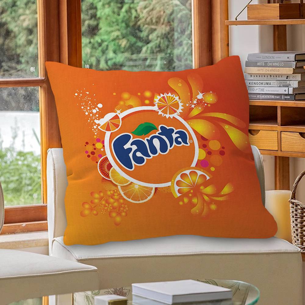 Funny F-Fanta Logo Cushion Cover Car Throw Pillow Case For Sofa Car Christmas Gift 40x40cm 45x45cm