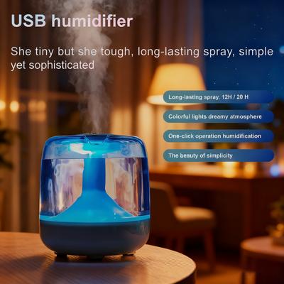 Mini Humidifier Small Silent Big Spray Aromatherapy Machine for Bedroom USB Office Desktop Air Humidifier