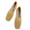 New Small Square Head Flat Bottom Knitted Casual Single Shoes Women's Large Size Shallow Mouth Fly Knitting Lazy Shoes One Pedal