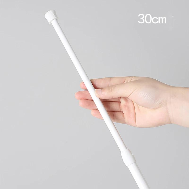 20in Multifunctional Spring Loaded Extendable Rod Adjustable Curtain Telescopic Pole Household Hanging Rods Bathroom Product
