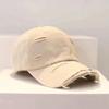 Vintage-Style Casual Baseball Cap with Distressed Details, Soft Top, Curved Brim, and Face-Revealing Duckbill Design