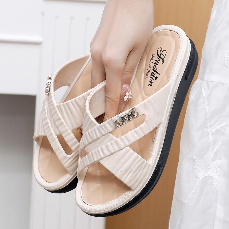 New Anti Slip Height Increasing Slippers for Women's Outdoor Wear and Home Wear Women's Cool Slippers