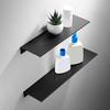 30/40/50cm Bathroom Storage Rack Modern Matte Space Aluminum Wall Mount Shelf Hole-free Black White Kitchen Wall Shelf Storage Tray