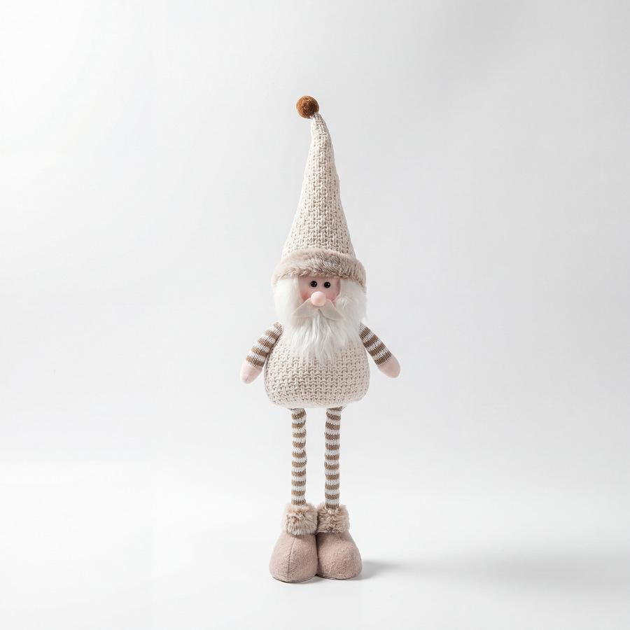 Khaki Kerstkaarten Serie Intrekbaar Beeldje: Oude Man, Rendier, Sneeuwman & Beer Vloerdecoraties