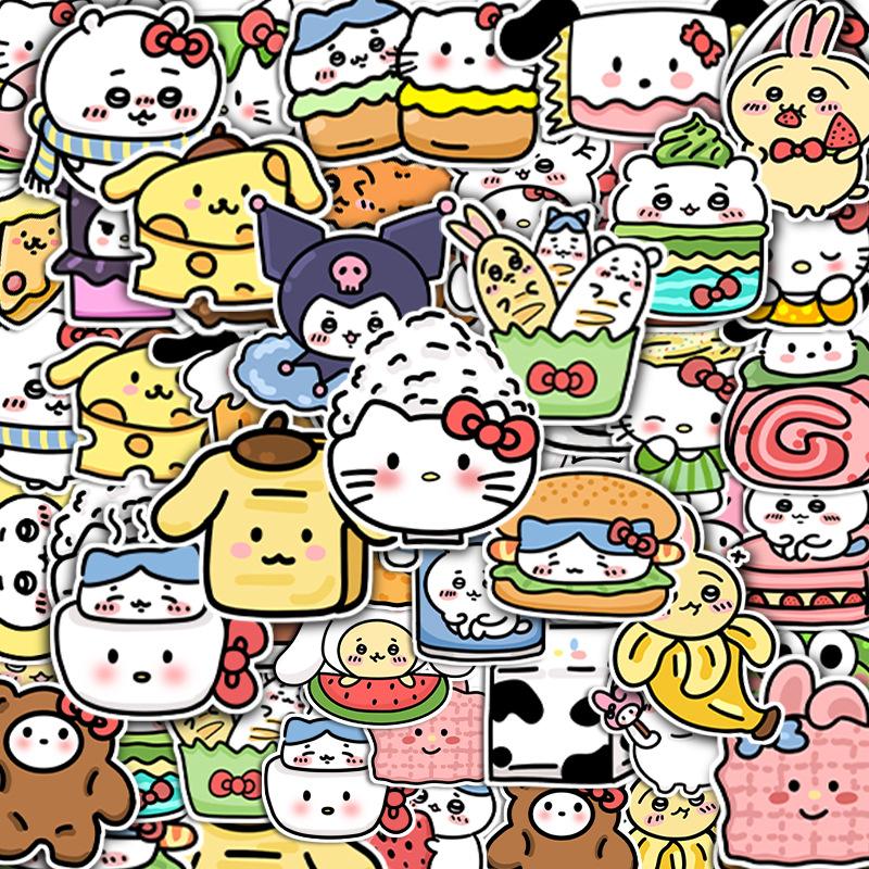 back to school anime stickers chiikawa cartoon original cute notebook decoration accessories girls holiday gifts children gifts