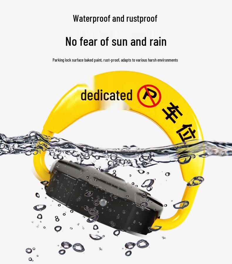Smart Waterproof Remote Control Parking Lock with Anti-Collision Sensor and Thickened Lithium Battery