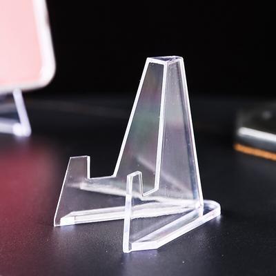 10pcs Clear Acrylic Coin Display Stand Holders Easel Card Commemorative Challenge Capsule Medal Support Racks