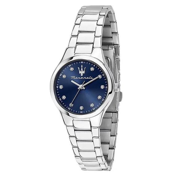 Maserati Attrazione Stainless Steel Blue Sunray Dial Quartz R8853151506 Women's Watch