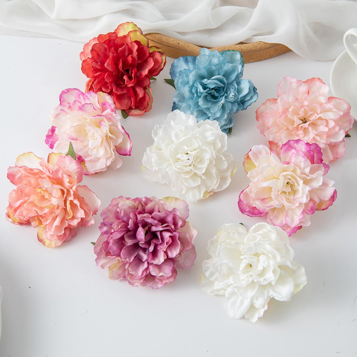 

5/10pcs Artificial Flowers PeonyWedding Bridal Party Valentine s Home Decora garden arches party Diy Gifts Hot sales Flowerhead 5 pcs світло-сірого кольору