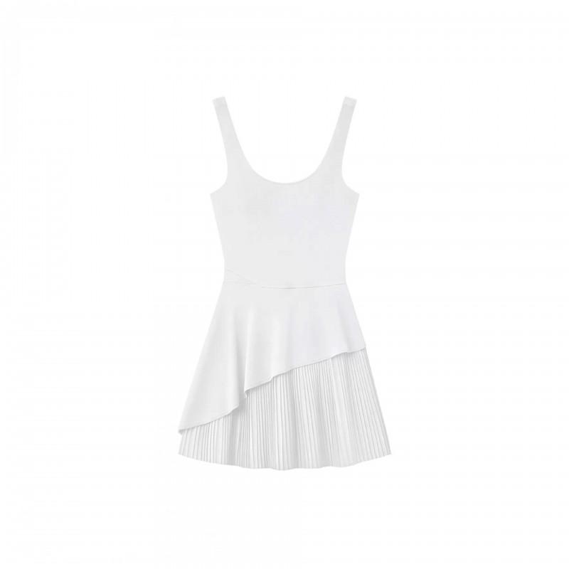 Womens Tennis Dress With Built-in Bra Pad Shorts Set Yoga Fitness Running Sportswear