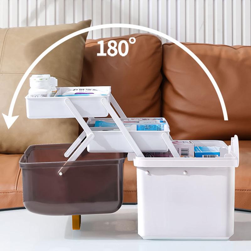 Boîte de Rangement Médical Domestique Extra-Large Multicouche Star You