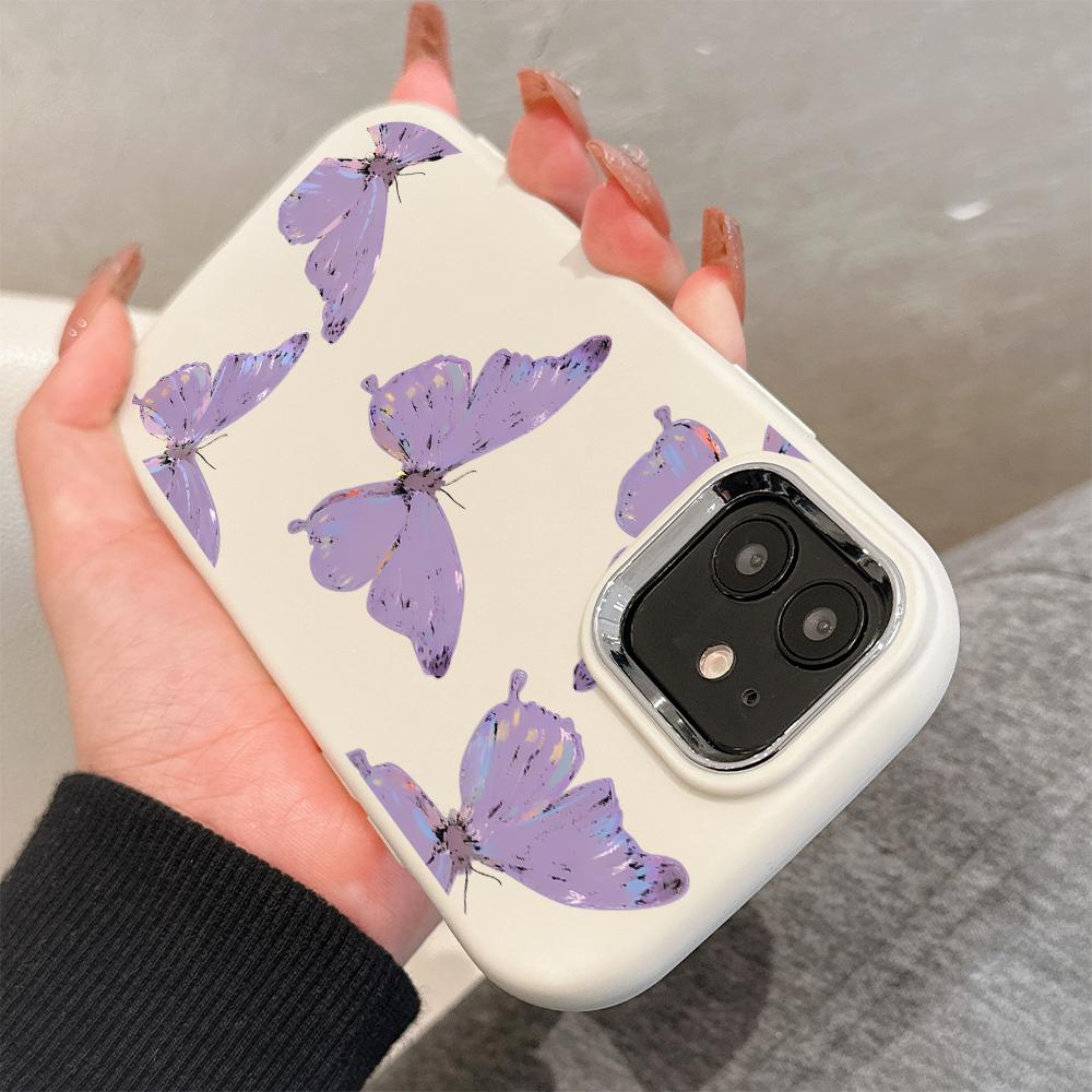 For OPPO A16 A38 A57 A58 A74 A78 A98 Reno8T Reno13F Realme C25S C53 C65 Tegneserie Svart Katt Sølvkant Mykt Flytende Silikon Beskyttelsesdeksel