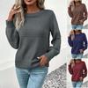 Multi-color Autumn/Winter Cross-border European & American Long Sleeve Solid Women's Sweater