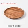 Japanese Style Walnut Wood Round Serving Tray