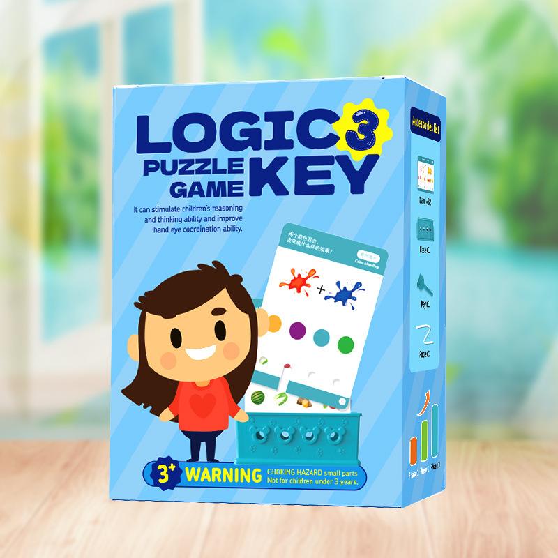 Montessori Logic Key English Version Children's Puzzle Toy English Logic Key Puzzle Game