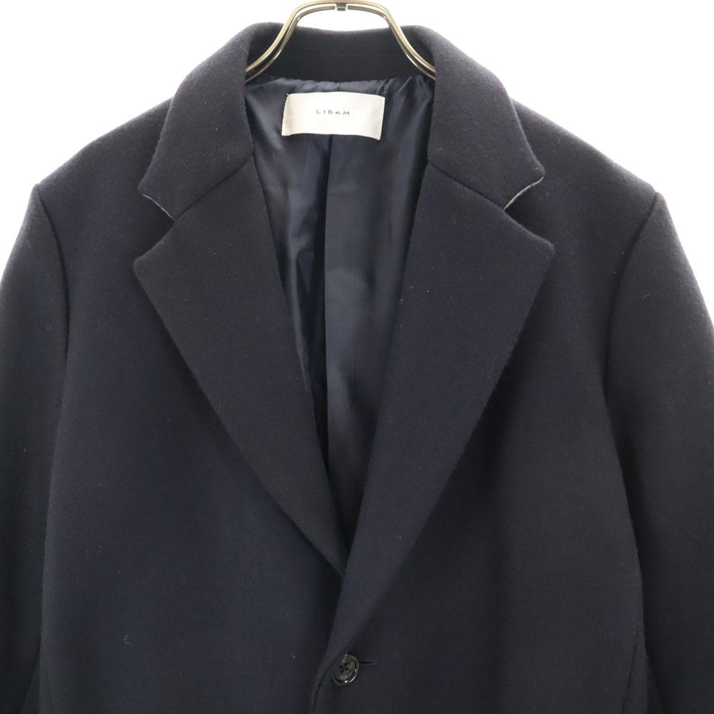 LIDNM Wool Blend Wool Chester Coat M Navy Men's Used