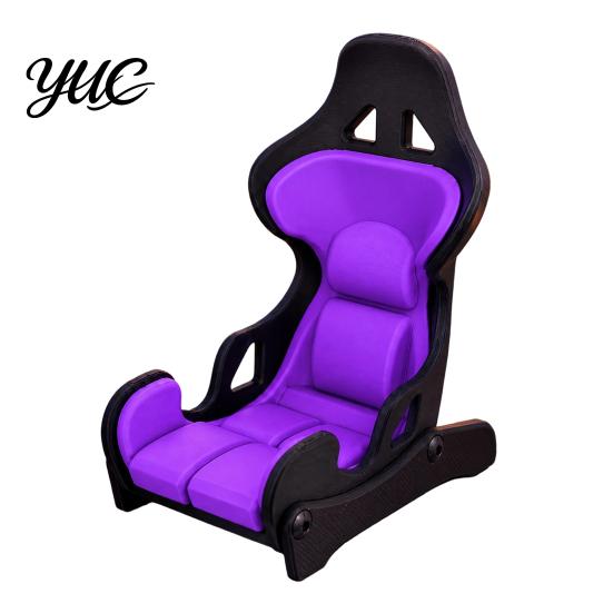 Universal Smartphone Support Racing Seat Shape Phone Holder for Desk, Cool Style Desktop Mobile Stable Stand, Compact Decorative 3D Printed Small Car