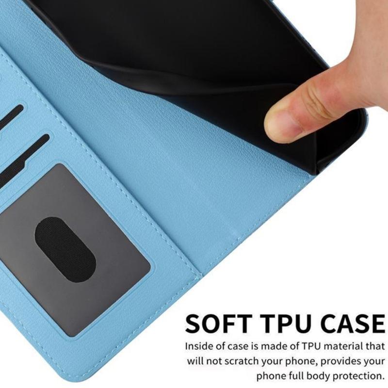 Artistic Feline Design Shockproof Flip Cover Case Protective Housing With Magnetic Snap Stand Function & Card Pockets