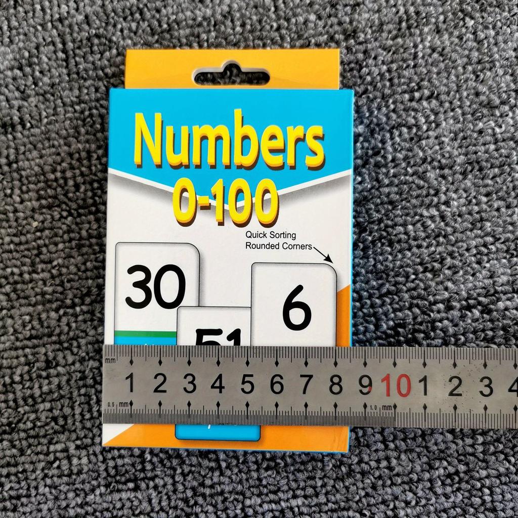 51pcs 0-100 Children's Enlightenment Number 123 Teaching Card Primary School English Learning Literacy Card