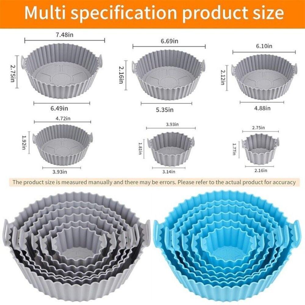 6Pcs Pizza Plate Air Fryer Accessories Cake Mold Air Fryer Lined Basket