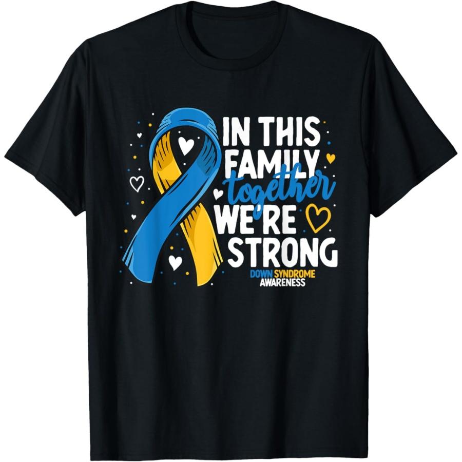 Down Syndrome Shirt Family Support Down Syndrome Awareness T-Shirt XXXXXL чёрный