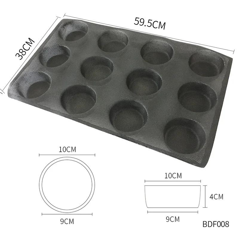 Perforated Hamburger Molds, Non Stick Baking Sheets, Silicone Bun Bread Forms, Muffin Pan Tray