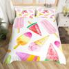 Watermelon Duvet Cover Set Kids Boys Girls Delicious Fruit Print Bedding Set Comforter Cover Cool Summer Room Decoration 3Pcs