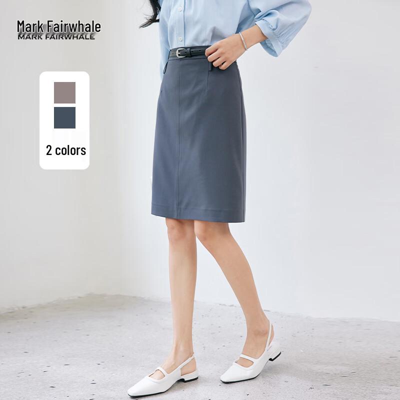 MARK FAIRWHALE Women s High-Waist A-Line Skirt L