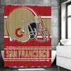 San Francisco 49ers Colorful Shower Curtain, Bathroom Decorative Shower Curtain, Waterproof Shower Curtain with Hooks