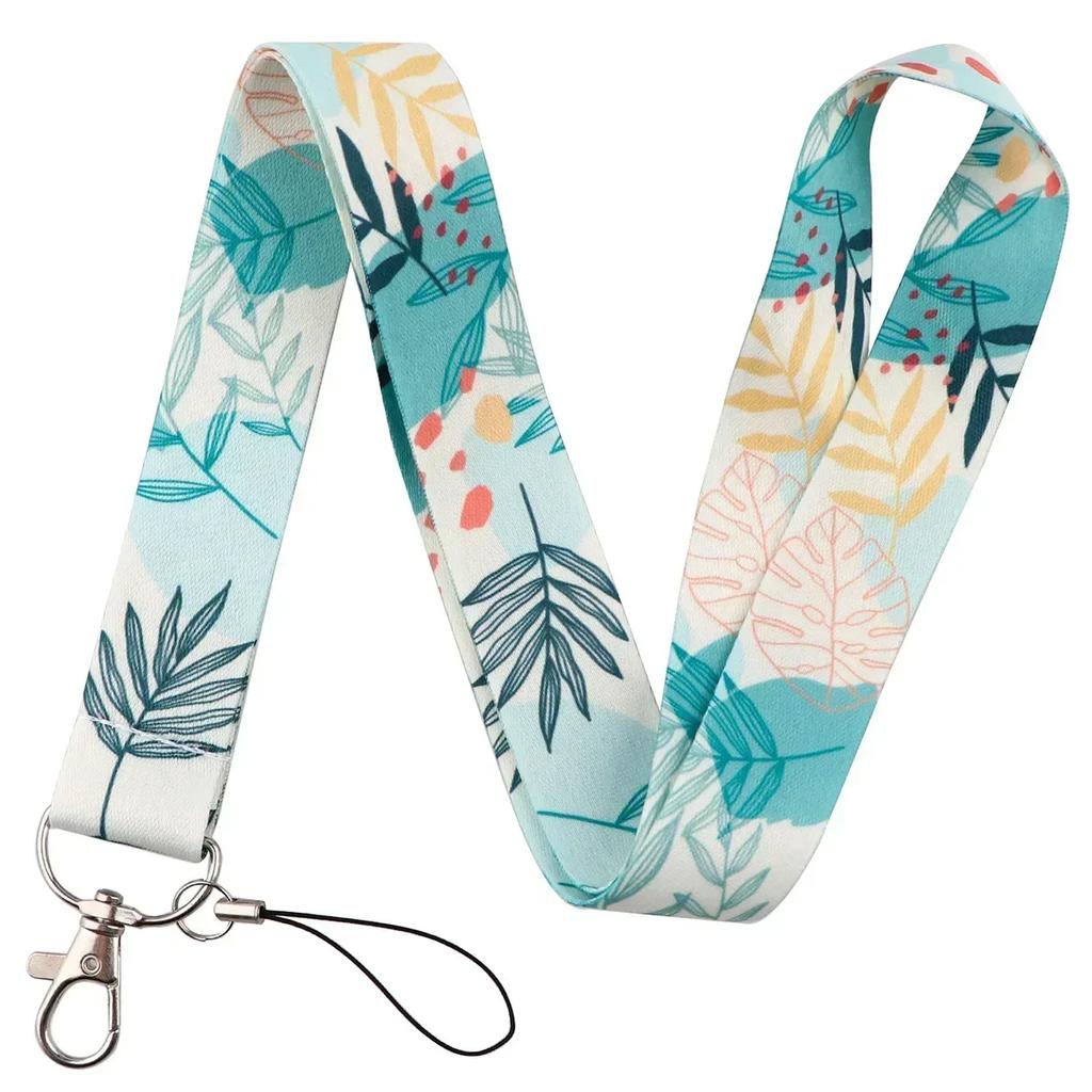 Green Plant Card Holder Case Student Badge Work Access Card ABS Plastic Lanyard Card Cover Bags for Women Girl