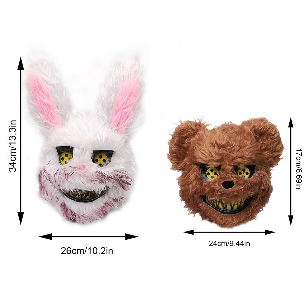 Bloody Bear Mask Plush Halloween Costume Prop
