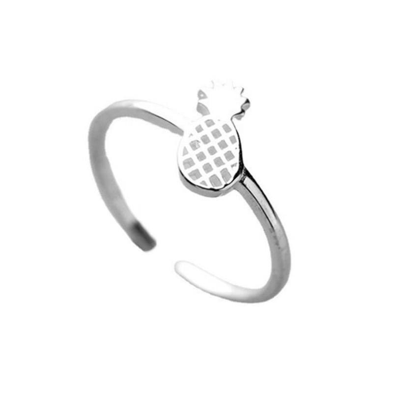 Simple Forest Sweet Pineapple 925 Sterling Silver Jewelry Personality Temperament Fruit Popular Opening Rings TYB505