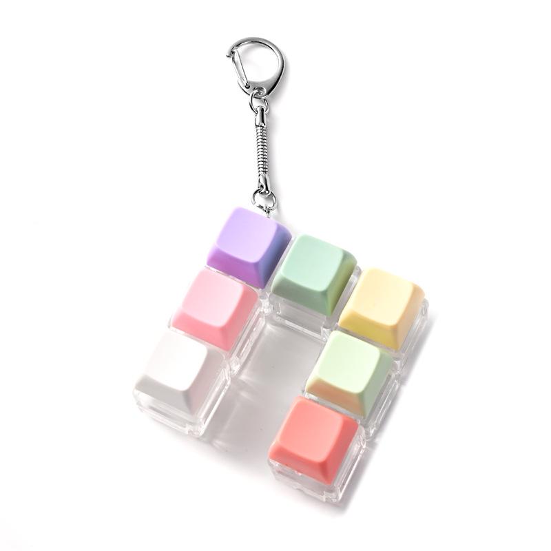 Cross-Border Creative Button Splicing Stress Relief Keychain Pendant Toy
