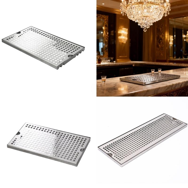 Placă de scurgere pentru pahare de ceai Metal Turn de bere Tavă de picurare metalică oțeluri Tavă de picurare pentru bere Placă tip scurgere pentru restaurant, bucătărie