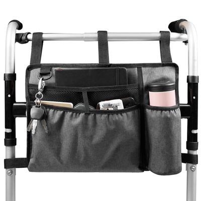 Rollator Tasche Korb mit Getränkehalter Anzug für Erwachsene Faltbare Rollatoren Senioren, Ältere, Behinderte Trage Aufbewahrungstasche Organizer