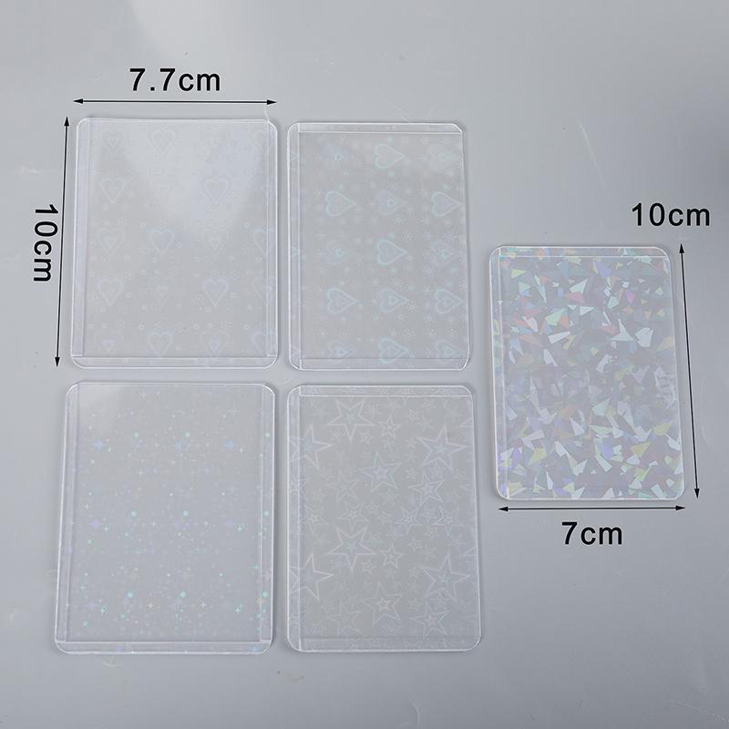 10 Adet Yıldız Aşk Kalp Kpop Fotocard Toploader Fotoğraf Kartı Kollu Idol Fotoğraf Kartları Koruyucu Kılıf