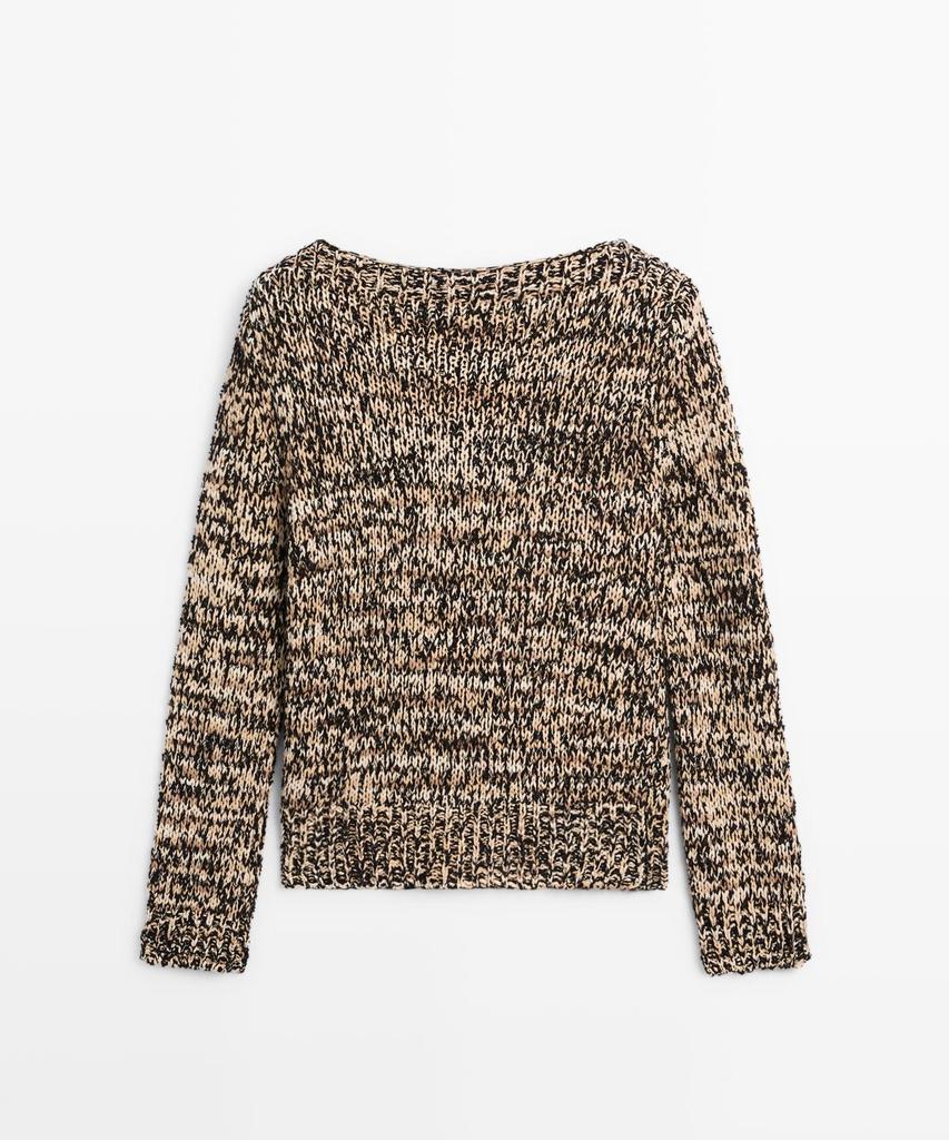 Masimodutti Cotton Blend Moulin Knit Sweater