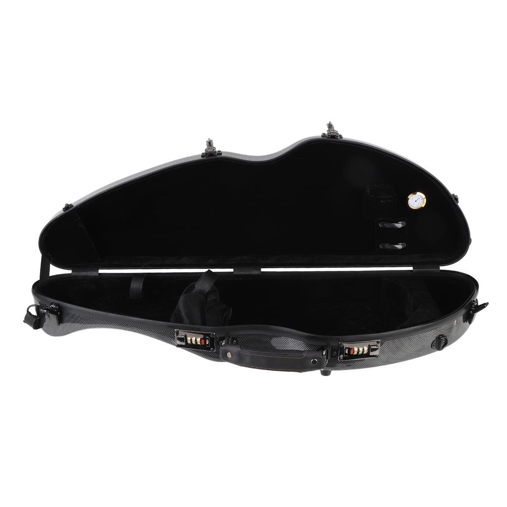 Carbon Fiber Violin Case Built in Hygrometer Lightweight 4 4 Full Size Violin Case with Combination Lock