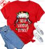 New Year Xmas Gift Merry Christmas Cotton Shirts for Women Merry and Bright Tree Graphic Holiday Printed TShirt Tops Unisex Tee