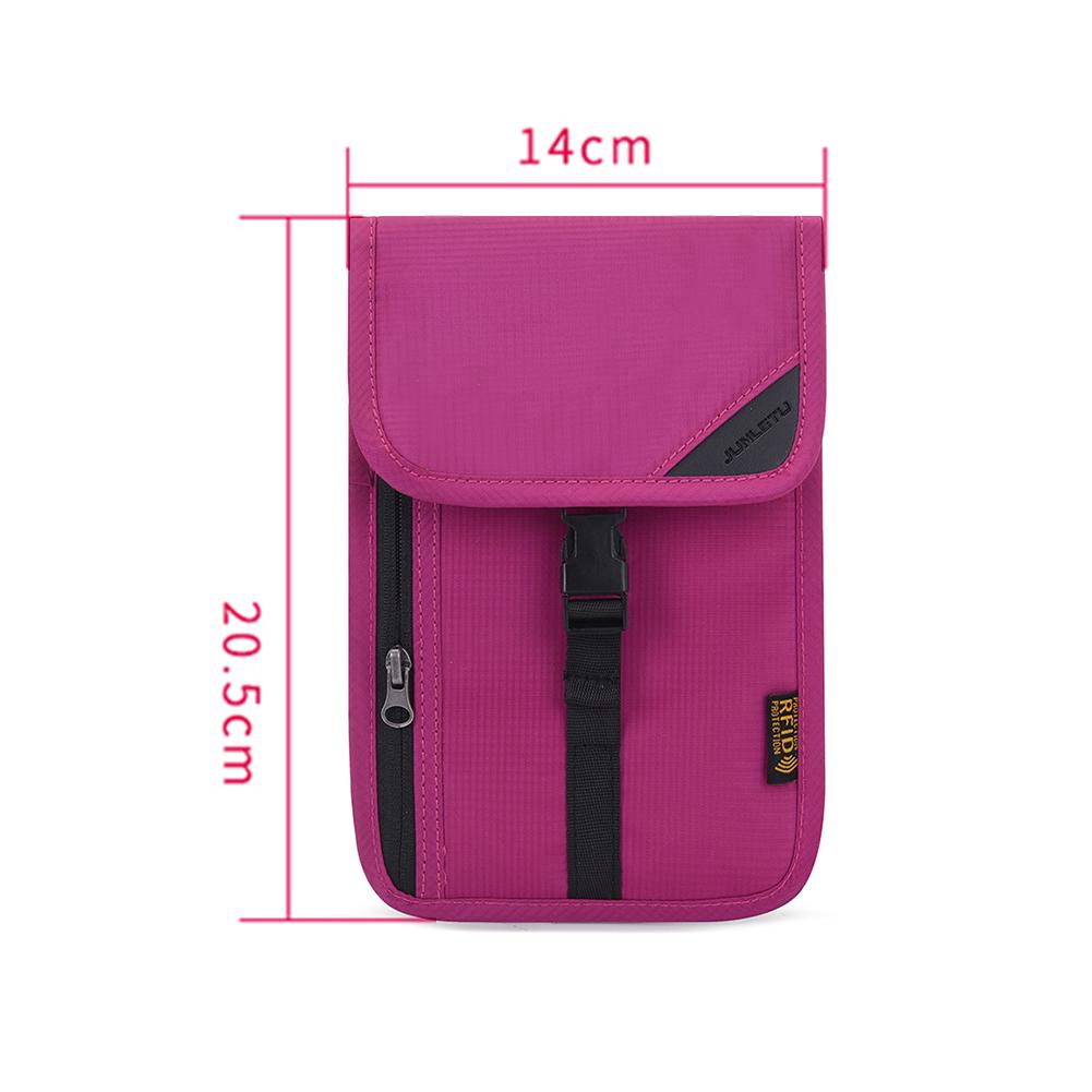 Mini Passport Holder Pack Travel Documents Crossbody Bags with Neck Rope RFID ID Credit Card Storage Organizer Anti-theft Pouch