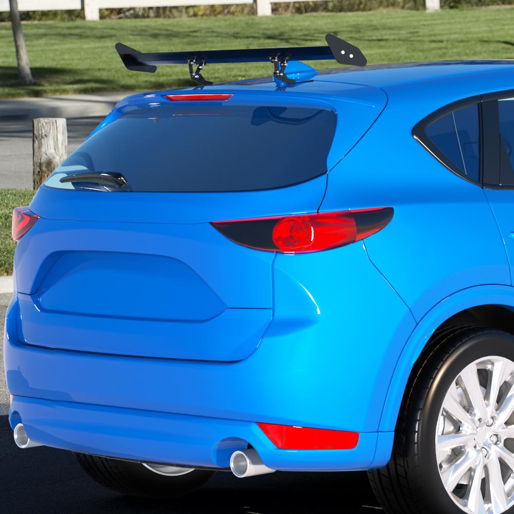 Universal Hatch Adjustable Aluminum GT Rear Trunk Wing Racing Spoiler Black 14#