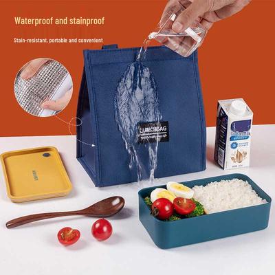 Portable Japanese-Style Bento Lunch Bag with Insulated Lining