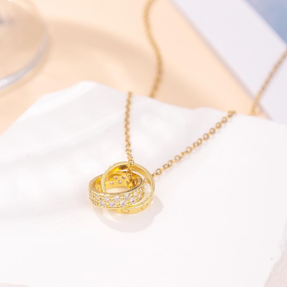 Elegant Women's Fu Character Pendant Necklace - Light Luxury Clavicle Sweater Chain with Unique Design