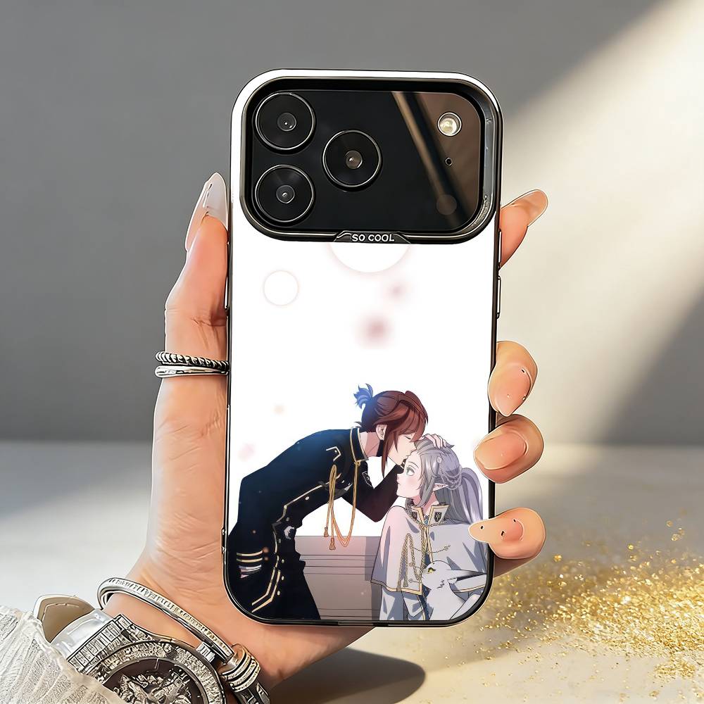 T-The B-Beginning After End Anime Phone Case For iPhone17,16,15,14,13,12,11,Pro,MAX Gray Matte Silicone Black Cover