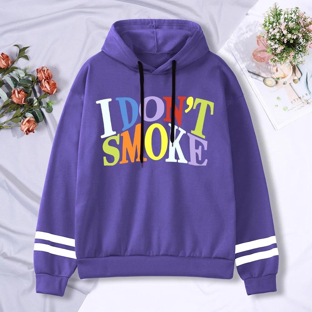 I Don't Smoke Street Printing Hoodie Unisex Personalitate Hip Hop Casual Hoodie Crewneck Fleece Pulovere Sport Cald Hoodie Unisex