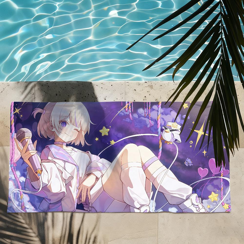 VTuber Todoroki H-Hajime Singer Towel Soft Lightweight Anti-Sand Large Beach Towel Quick-Drying Bath Sports Family